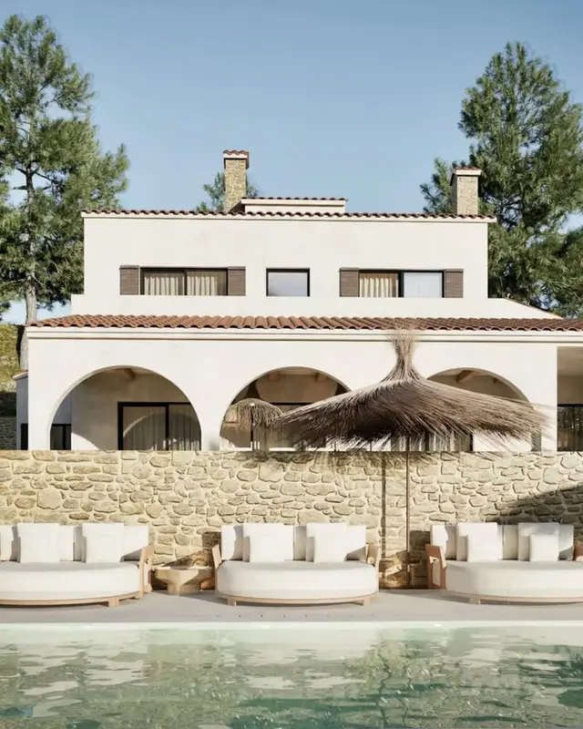 Exterior con piscina de uno de los establecimientos